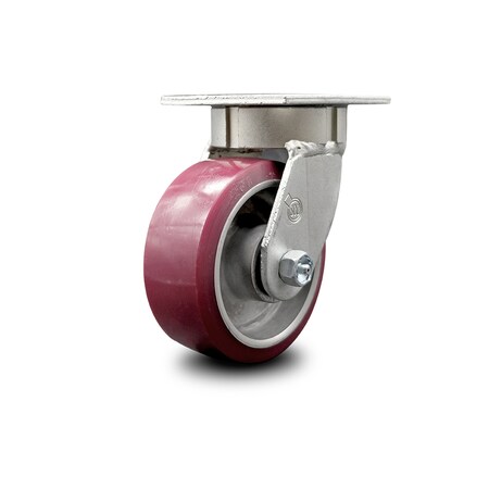 Service Caster 5 Inch Kingpinless Poly on Aluminum Wheel Swivel Top Plate Caster SCC-KP30S520-PAR